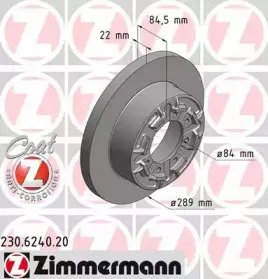 230.6240.20 ZIMMERMANN Тормозной диск