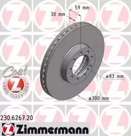 230.6267.20 ZIMMERMANN Тормозной диск
