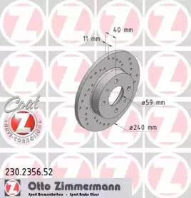 230.2356.52 ZIMMERMANN Тормозной диск