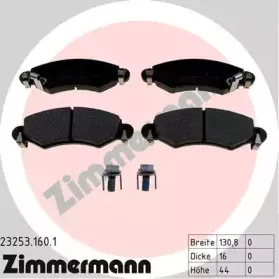23253.160.1 ZIMMERMANN Комплект тормозных колодок, дисковый тормоз