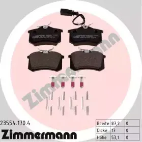 23554.170.4 ZIMMERMANN Комплект тормозных колодок, дисковый тормоз