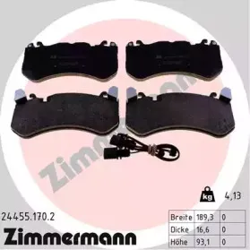 24455.170.2 ZIMMERMANN Комплект тормозных колодок, дисковый тормоз