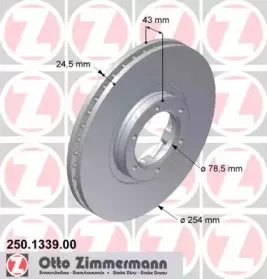 250.1339.00 ZIMMERMANN Тормозной диск