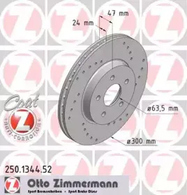 250.1344.52 ZIMMERMANN Тормозной диск