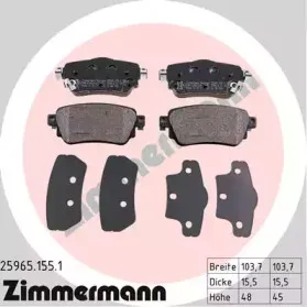 25965.155.1 ZIMMERMANN Комплект тормозных колодок, дисковый тормоз