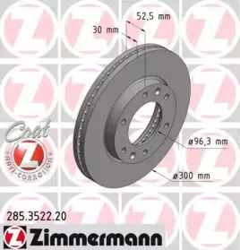 285.3522.20 ZIMMERMANN Тормозной диск
