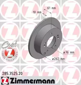 285.3525.20 ZIMMERMANN Тормозной диск