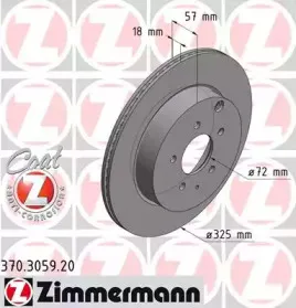 370.3059.20 ZIMMERMANN Тормозной диск