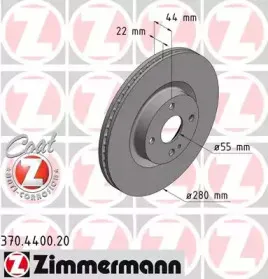 370.4400.20 ZIMMERMANN Тормозной диск