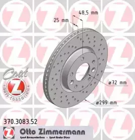 370.3083.52 ZIMMERMANN Тормозной диск