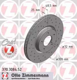 370.3084.52 ZIMMERMANN Тормозной диск