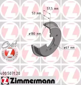 400.5071.20 ZIMMERMANN Тормозной барабан