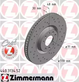 440.3134.52 ZIMMERMANN Тормозной диск