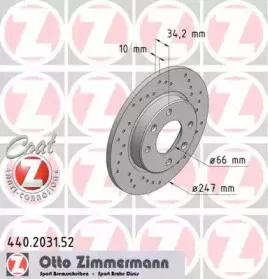 440.2031.52 ZIMMERMANN Тормозной диск