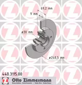 440.3115.00 ZIMMERMANN Тормозной диск