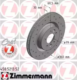 450.5213.52 ZIMMERMANN Тормозной диск