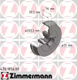 470.1856.00 ZIMMERMANN Тормозной барабан