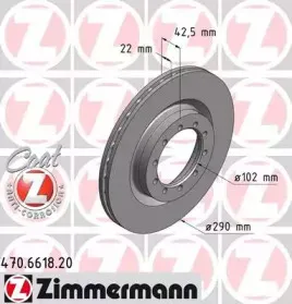 470.6618.20 ZIMMERMANN Тормозной диск