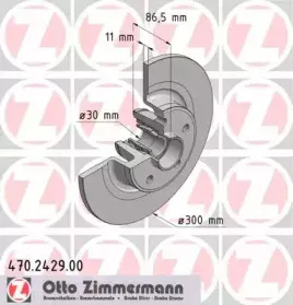 470.2429.00 ZIMMERMANN Тормозной диск