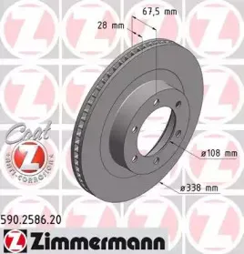 590.2586.20 ZIMMERMANN Тормозной диск