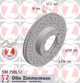 590.2586.52 ZIMMERMANN Тормозной диск