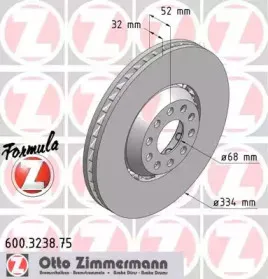 600.3238.75 ZIMMERMANN Тормозной диск