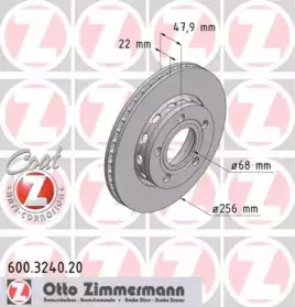 600.3240.20 ZIMMERMANN Тормозной диск