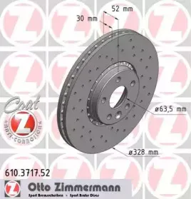 610.3717.52 ZIMMERMANN Тормозной диск
