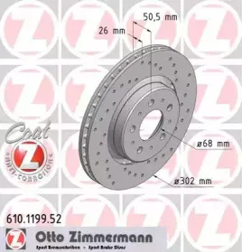 610.1199.52 ZIMMERMANN Тормозной диск