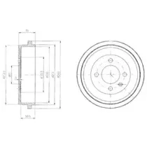 BF410 DELPHI Тормозной барабан