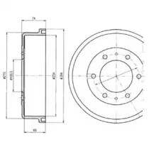 BF416 DELPHI Тормозной барабан