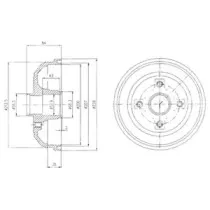 BF471 DELPHI Тормозной барабан