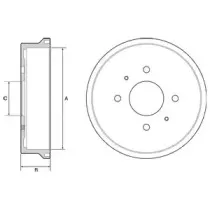 BF529 DELPHI Тормозной барабан