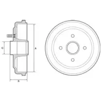 BF535 DELPHI Тормозной барабан