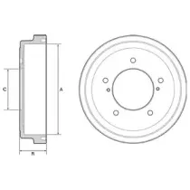 BF544 DELPHI Тормозной барабан