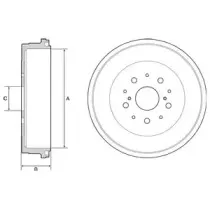 BF545 DELPHI Тормозной барабан