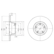 BG2157 DELPHI Тормозной диск