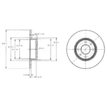 BG2322 DELPHI Тормозной диск