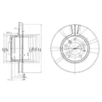 BG2434 DELPHI Тормозной диск