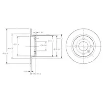 BG2732 DELPHI Тормозной диск