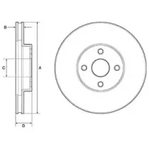BG3780 DELPHI Тормозной диск