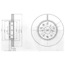 BG4208 DELPHI Тормозной диск