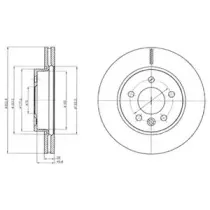 BG4343 DELPHI Тормозной диск