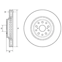 BG9186C DELPHI Тормозной диск