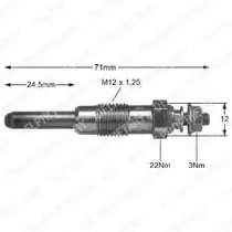 HDS221 DELPHI Свеча накаливания