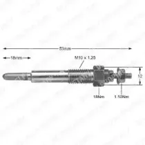 HDS346 DELPHI Свеча накаливания