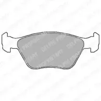 LP1602 DELPHI Комплект тормозных колодок, дисковый тормоз