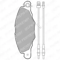 LP1629 DELPHI Комплект тормозных колодок, дисковый тормоз