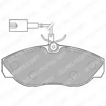 LP1748 DELPHI Комплект тормозных колодок, дисковый тормоз