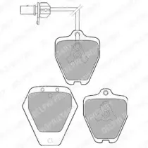 LP1760 DELPHI Комплект тормозных колодок, дисковый тормоз